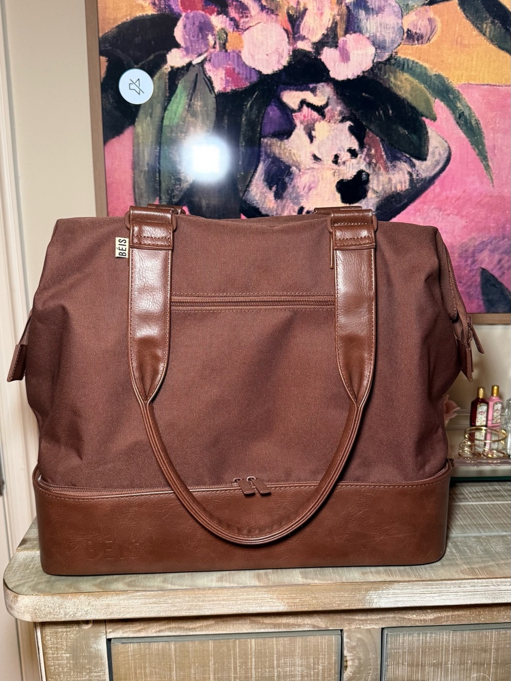 AUTHENTIC ORIGINAL BÉIS The Mini Weekender Bag • Maple Brown - Picture 1 of 4